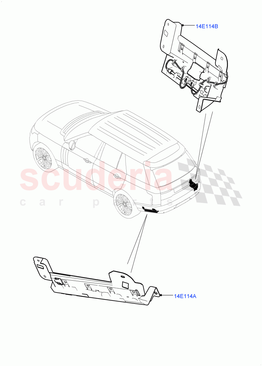 Vehicle Modules And Sensors(Gesture Tailgate System)((V)FROMGA000001) of Land Rover Land Rover Range Rover (2012-2021) [3.0 I6 Turbo Diesel AJ20D6]