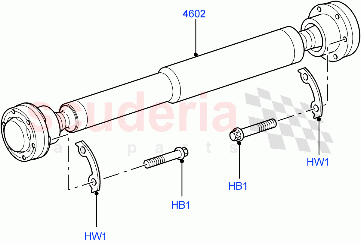 Drive Shaft - Front Axle Drive(Propshaft)((V)TO9A999999) of Land Rover Land Rover Range Rover Sport (2005-2009) [4.2 Petrol V8 Supercharged]