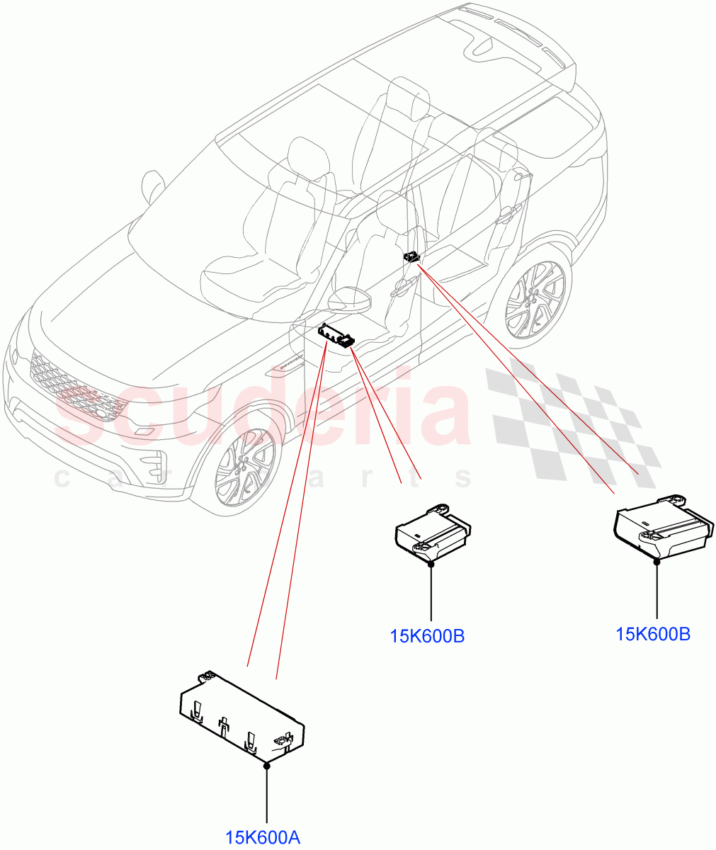 Vehicle Modules And Sensors(Seats, Solihull Plant Build)((V)FROMHA000001) of Land Rover Land Rover Discovery 5 (2017+) [3.0 I6 Turbo Diesel AJ20D6]