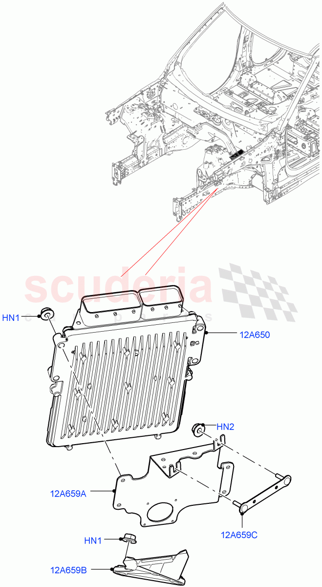 Engine Modules And Sensors(Nitra Plant Build)(2.0L I4 High DOHC AJ200 Petrol)((V)FROMK2000001) of Land Rover Land Rover Discovery 5 (2017+) [2.0 Turbo Petrol AJ200P]