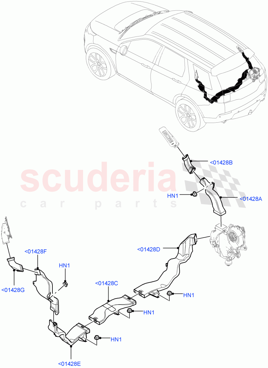 Air Vents, Louvres And Ducts(Internal Components)(Halewood (UK),Climate Control - Chiller Unit) of Land Rover Land Rover Discovery Sport (2015+) [2.0 Turbo Petrol GTDI]