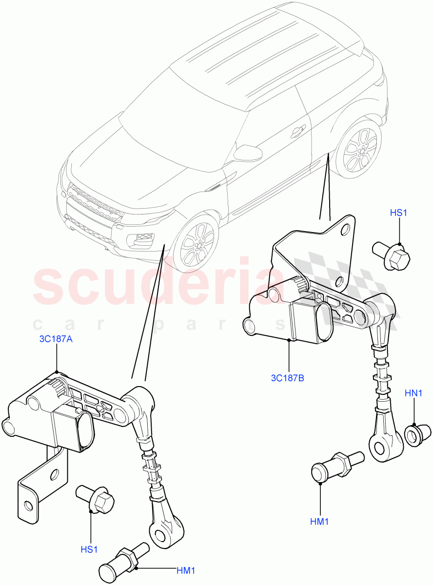 Automatic Headlamp Levelling System(Changsu (China))((V)FROMEG000001) of Land Rover Land Rover Range Rover Evoque (2012-2018) [2.0 Turbo Petrol GTDI]