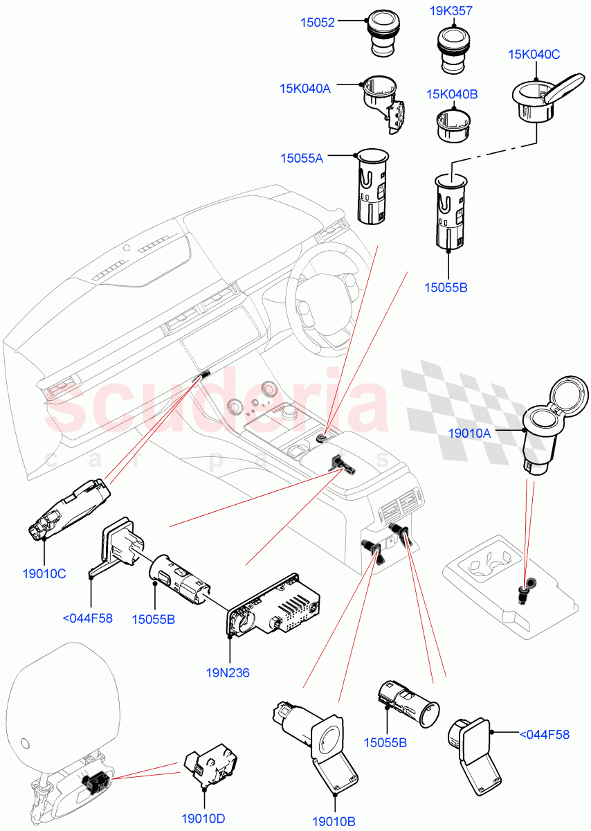 Instrument Panel Related Parts of Land Rover Land Rover Range Rover Velar (2017+) [3.0 DOHC GDI SC V6 Petrol]