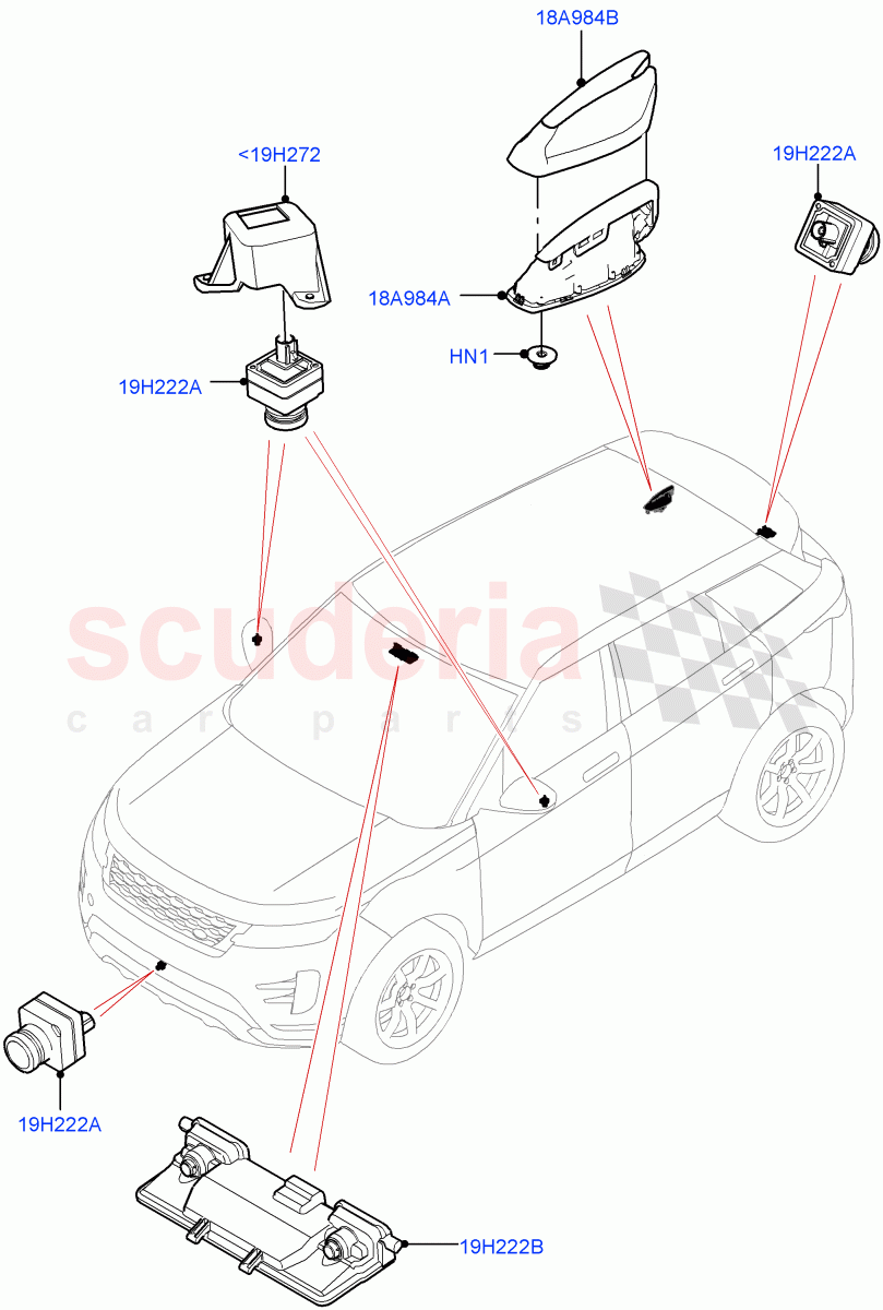Camera Equipment(Itatiaia (Brazil)) of Land Rover Land Rover Range Rover Evoque (2019+) [2.0 Turbo Petrol AJ200P]