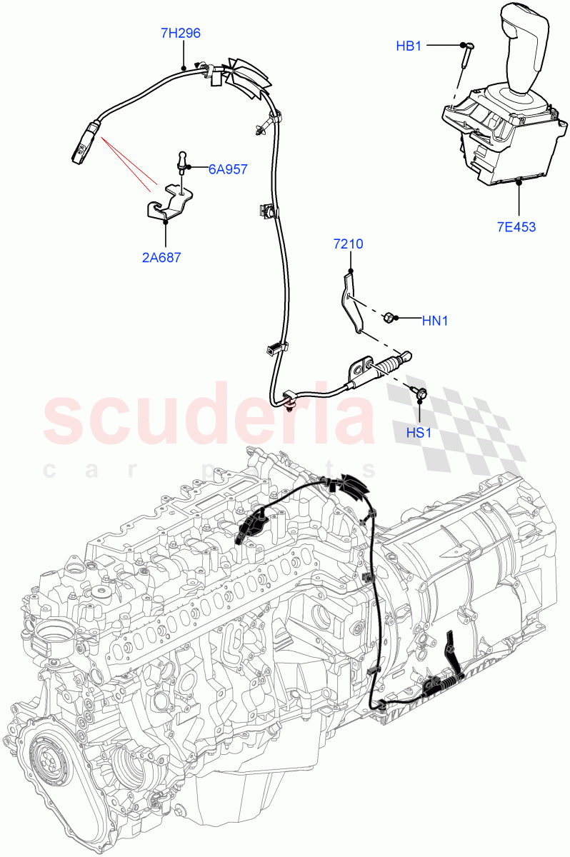 Gear Change-Automatic Transmission(3.0L AJ20D6 Diesel High,8 Speed Auto Trans ZF 8HP76)((V)FROMLA000001) of Land Rover Land Rover Range Rover Sport (2014+) [3.0 DOHC GDI SC V6 Petrol]