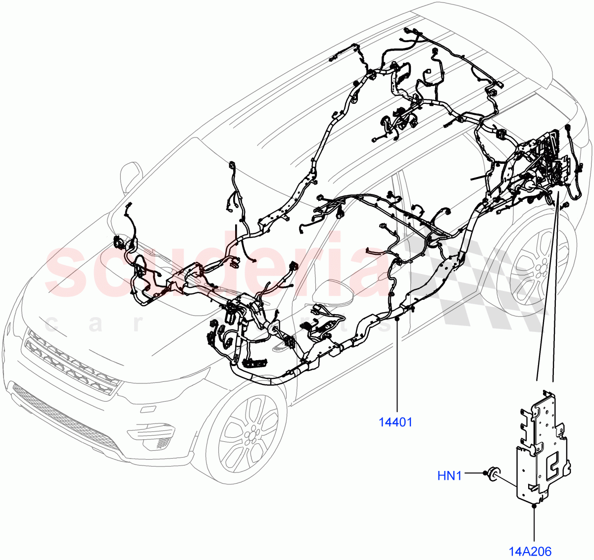 Electrical Wiring - Engine And Dash(Main Harness)(Itatiaia (Brazil))((V)FROMGT000001) of Land Rover Land Rover Discovery Sport (2015+) [1.5 I3 Turbo Petrol AJ20P3]