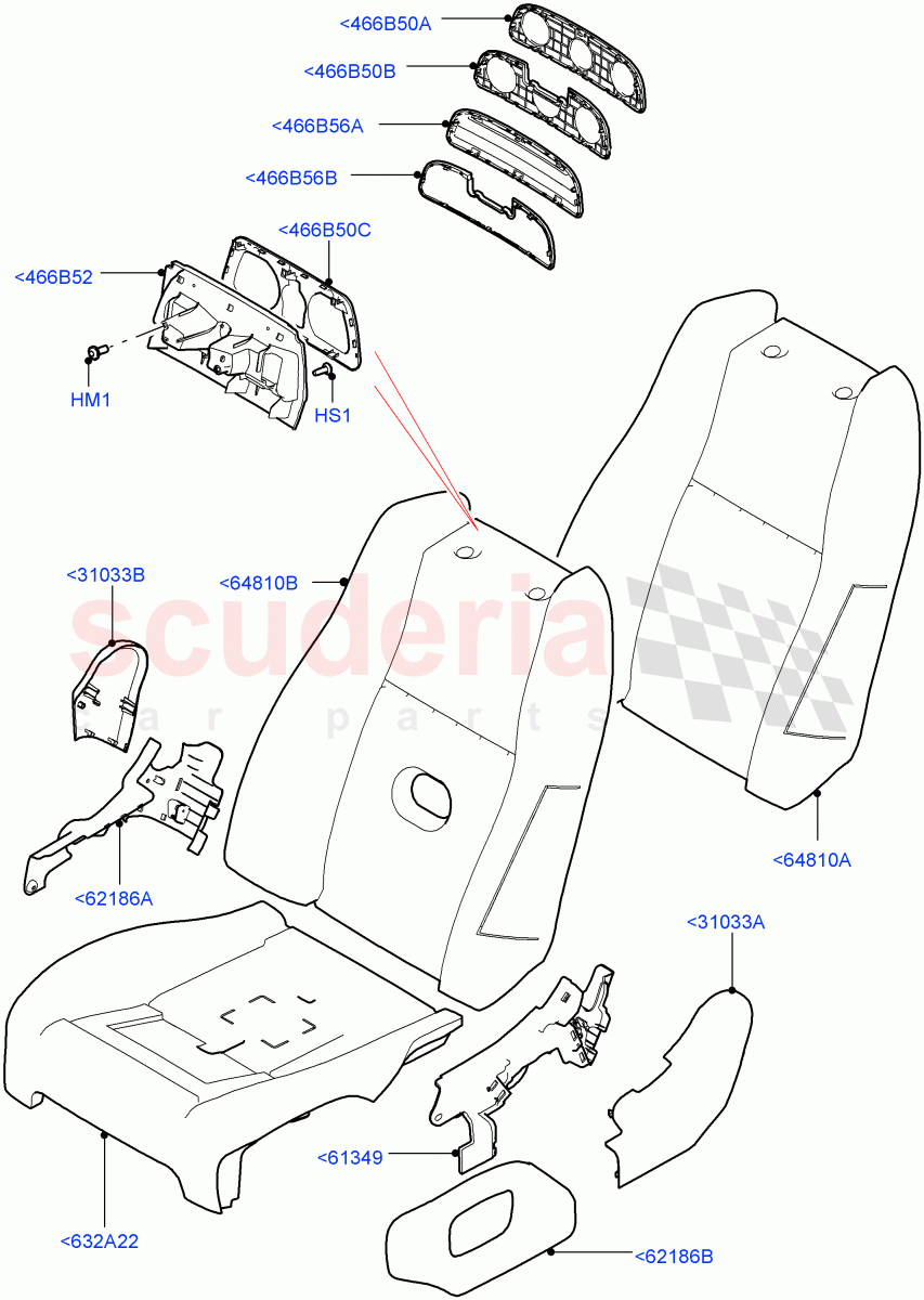 Front Seat Pads/Valances & Heating(Pads/Valances, Seat Back)((V)TOHA999999) of Land Rover Land Rover Range Rover (2012-2021) [3.0 Diesel 24V DOHC TC]