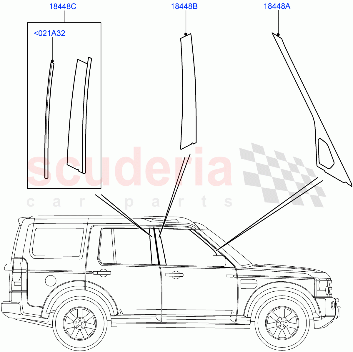 Rear Doors, Hinges & Weatherstrips((V)FROMAA000001) of Land Rover Land Rover Discovery 4 (2010-2016) [3.0 DOHC GDI SC V6 Petrol]