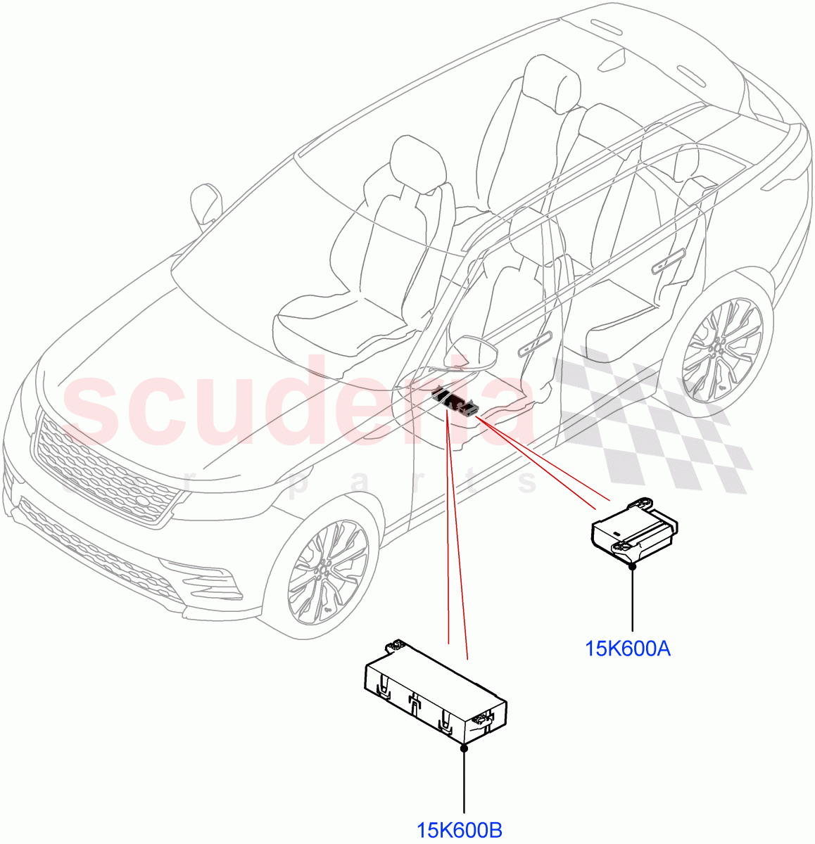 Vehicle Modules And Sensors(Seats) of Land Rover Land Rover Range Rover Velar (2017+) [3.0 Diesel 24V DOHC TC]