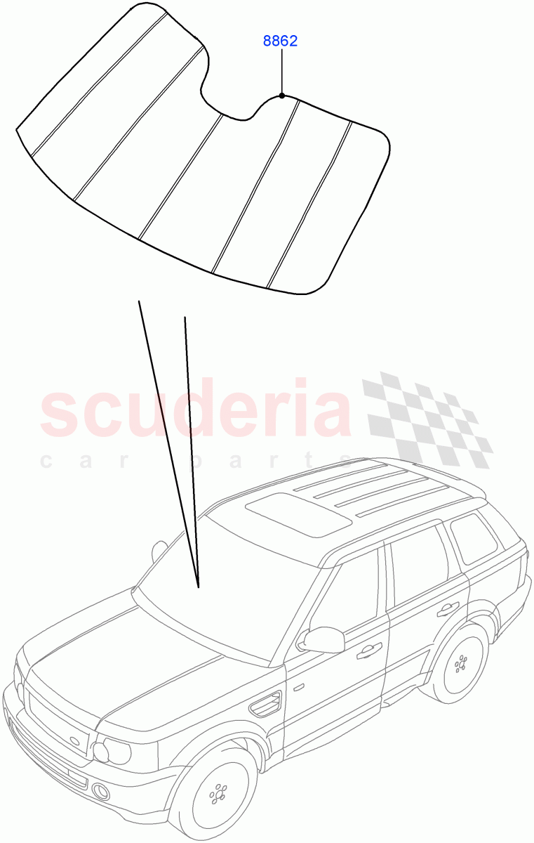 Sun Blinds(Accessory)((V)FROMAA000001) of Land Rover Land Rover Range Rover Sport (2010-2013) [3.0 Diesel 24V DOHC TC]
