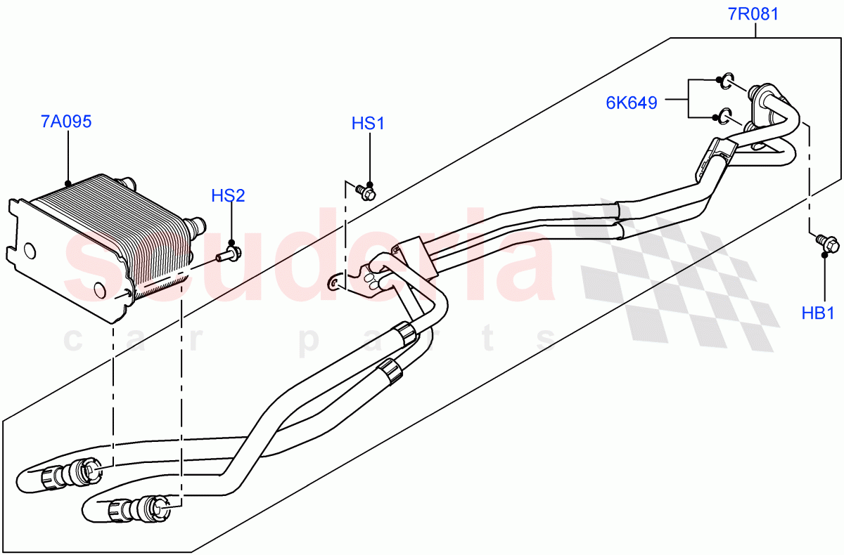 Transmission Cooling Systems(Nitra Plant Build)(3.0L DOHC GDI SC V6 PETROL,8 Speed Auto Trans ZF 8HP45)((V)FROMK2000001) of Land Rover Land Rover Discovery 5 (2017+) [2.0 Turbo Diesel]