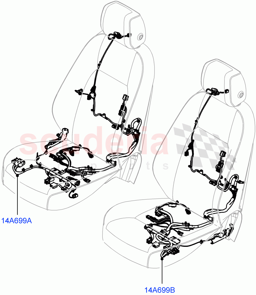 Wiring - Seats(Front Seats)((V)FROMNH000001,(V)TONH999999) of Land Rover Land Rover Discovery Sport (2015+) [2.0 Turbo Petrol AJ200P]