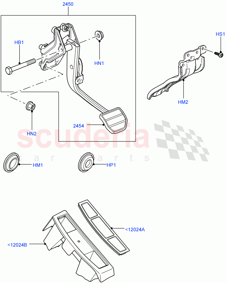 Brake And Clutch Controls((V)TO9A999999) of Land Rover Land Rover Range Rover Sport (2005-2009) [2.7 Diesel V6]