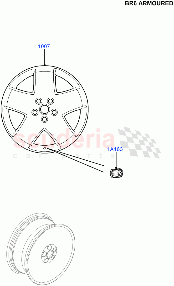 Wheels(With B6 Level Armouring)((V)FROMAA000001) of Land Rover Land Rover Discovery 4 (2010-2016) [3.0 Diesel 24V DOHC TC]