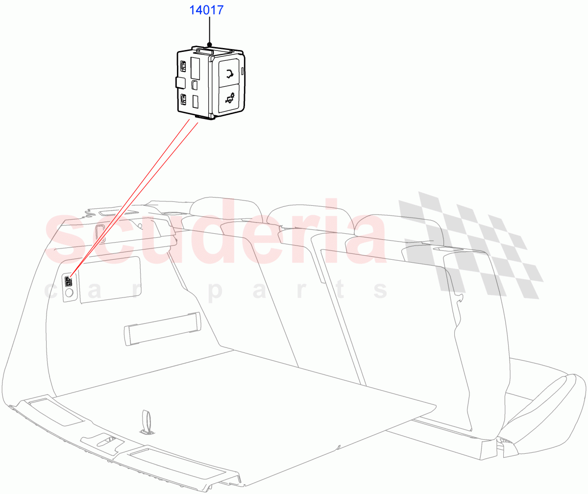 Switches(Luggage Compartment)(Changsu (China),Tow Hitch Elec Deployable Swan Neck) of Land Rover Land Rover Range Rover Evoque (2019+) [2.0 Turbo Diesel]