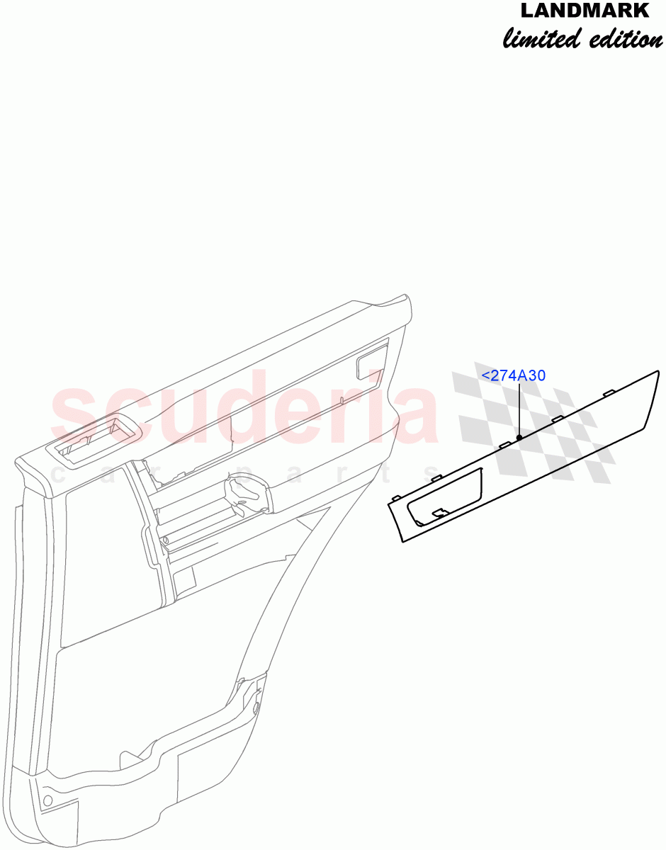 Rear Door Trim Installation(Landmark Limited Edition)((V)FROMBA000001) of Land Rover Land Rover Discovery 4 (2010-2016) [3.0 DOHC GDI SC V6 Petrol]