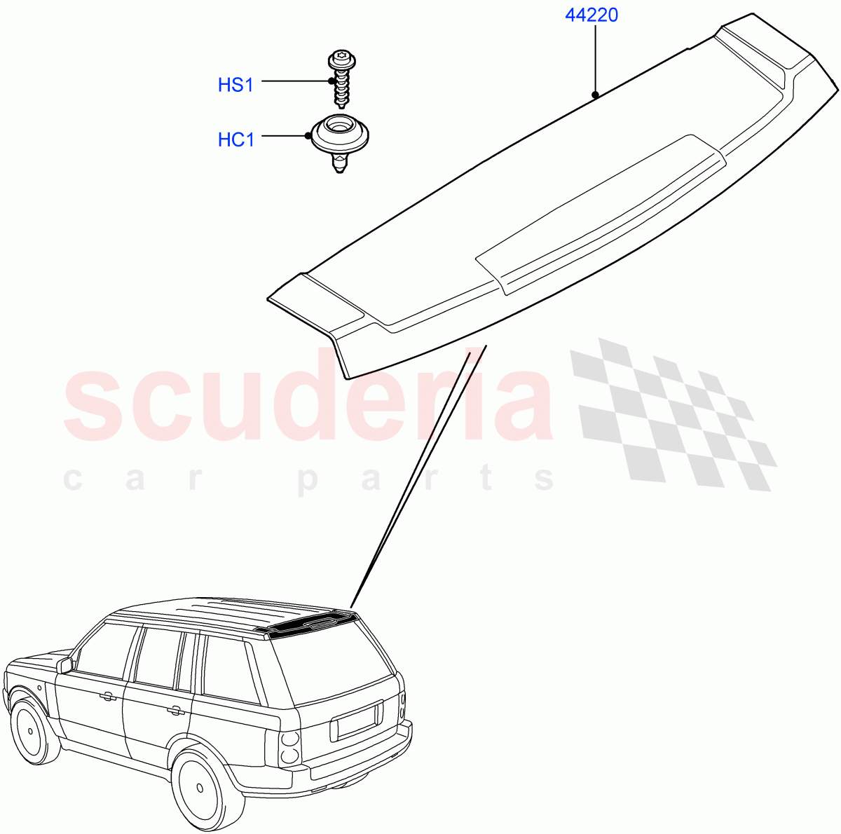 Spoiler And Related Parts((V)FROMAA000001) of Land Rover Land Rover Range Rover (2010-2012) [5.0 OHC SGDI NA V8 Petrol]