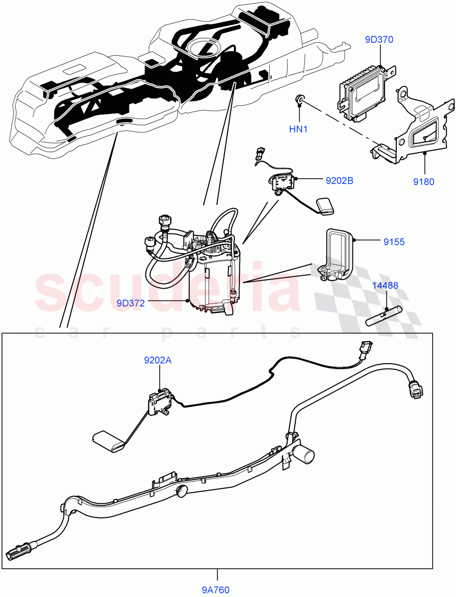Fuel Pump And Sender Unit(5.0L OHC SGDI NA V8 Petrol - AJ133)((V)FROMAA000001) of Land Rover Land Rover Discovery 4 (2010-2016) [5.0 OHC SGDI NA V8 Petrol]