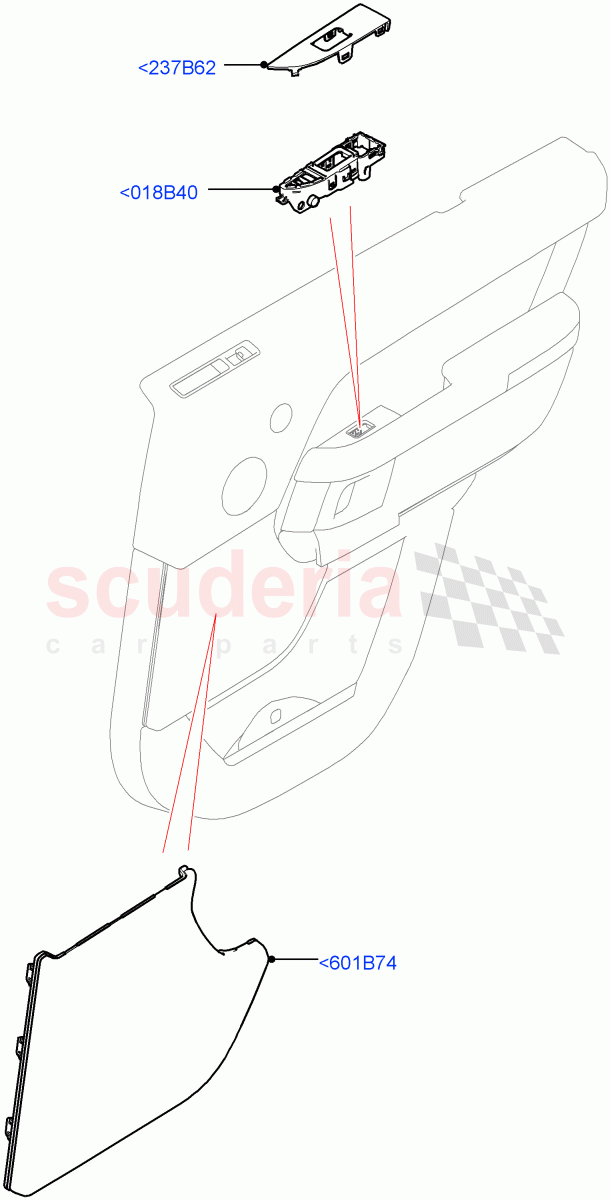 Rear Door Trim Installation(For Switches, Speaker Grille)((V)FROMJA000001) of Land Rover Land Rover Range Rover (2012-2021) [3.0 DOHC GDI SC V6 Petrol]