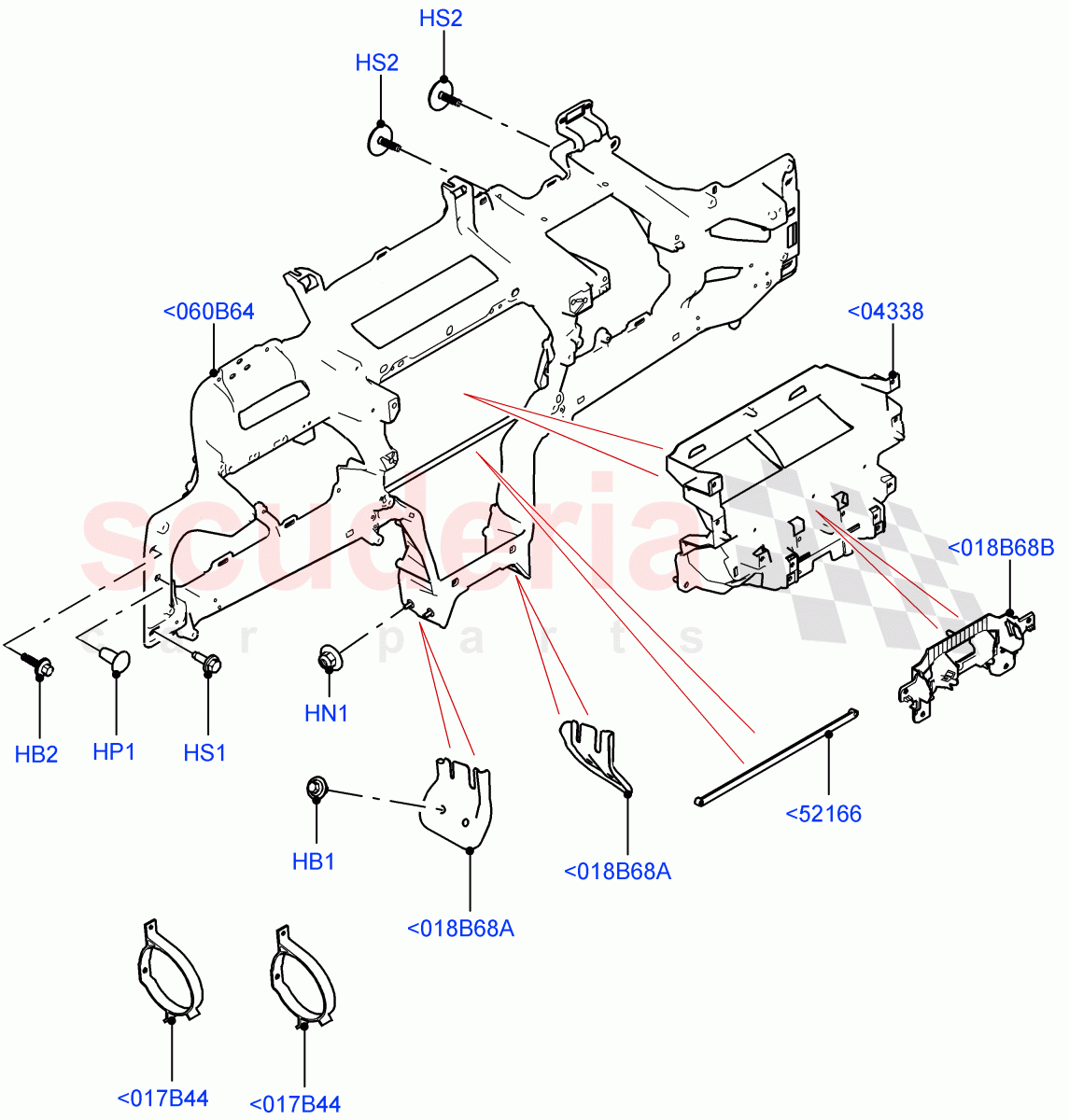 Instrument Panel(Internal Components)(Changsu (China)) of Land Rover Land Rover Range Rover Evoque (2019+) [2.0 Turbo Petrol AJ200P]