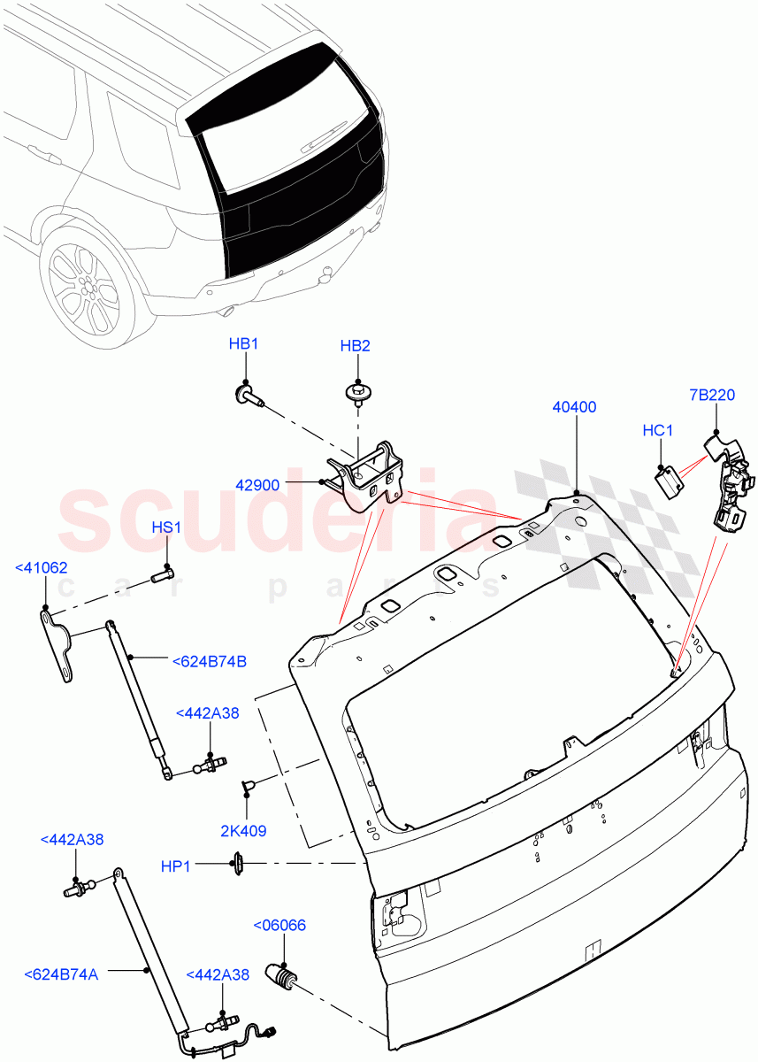 Luggage Compartment Door(Door And Fixings)(Halewood (UK)) of Land Rover Land Rover Discovery Sport (2015+) [2.0 Turbo Diesel]