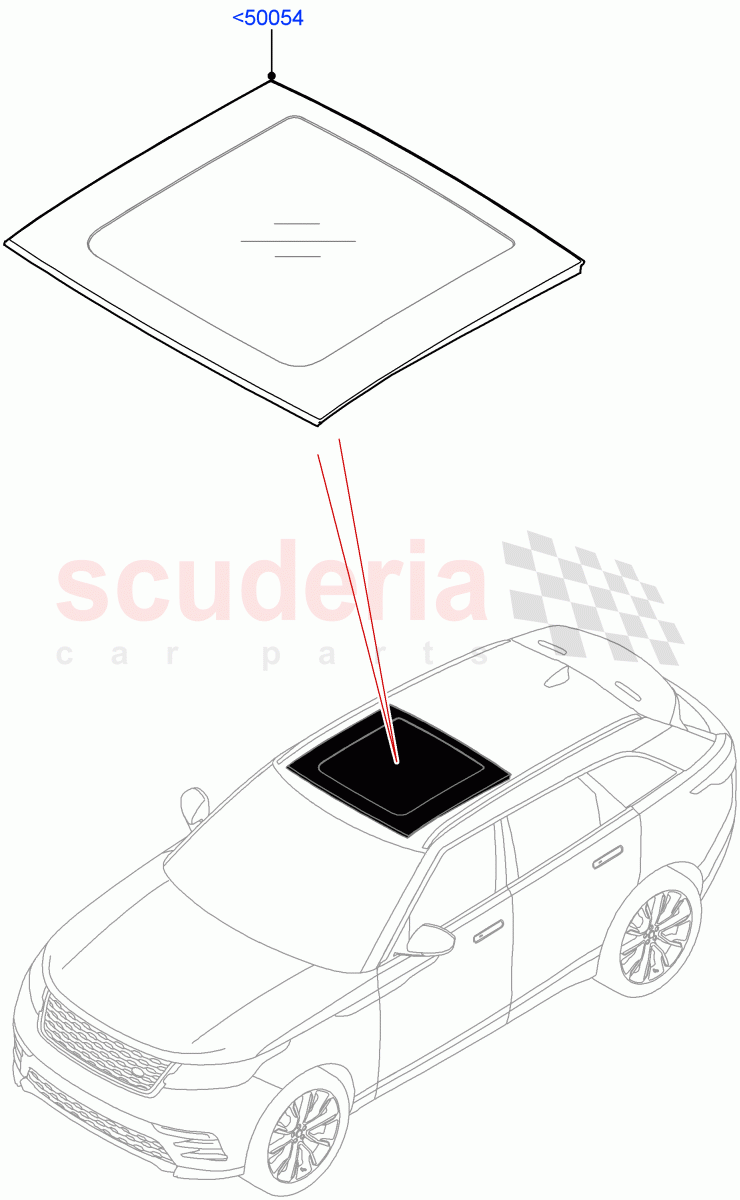 Sliding Roof Panel(With Roof Conversion-Panorama Power) of Land Rover Land Rover Range Rover Velar (2017+) [3.0 Diesel 24V DOHC TC]