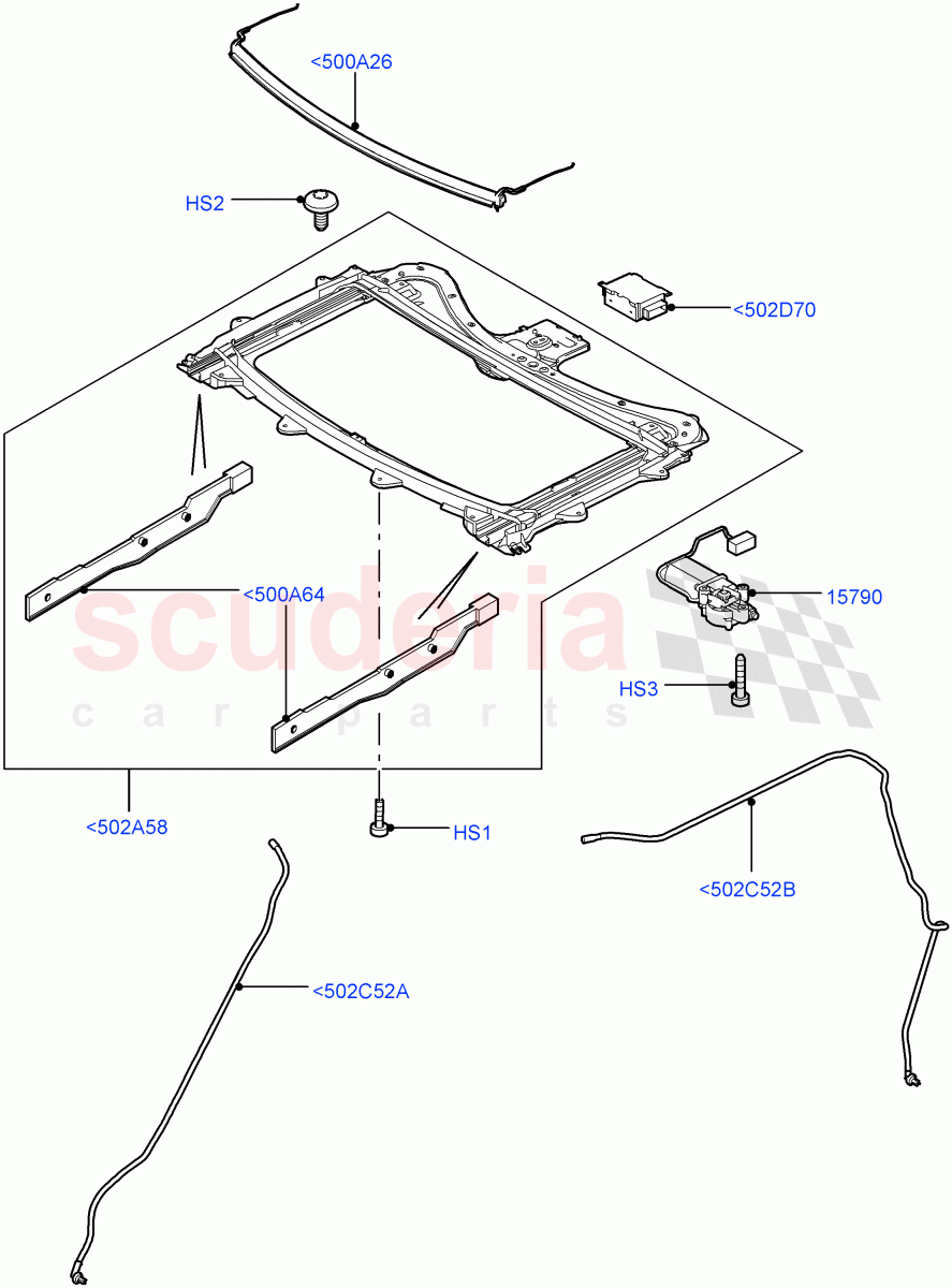 Sliding Roof Mechanism And Controls(Power Tilt/Slide Sun Roof)((V)FROMAA000001) of Land Rover Land Rover Discovery 4 (2010-2016) [5.0 OHC SGDI NA V8 Petrol]