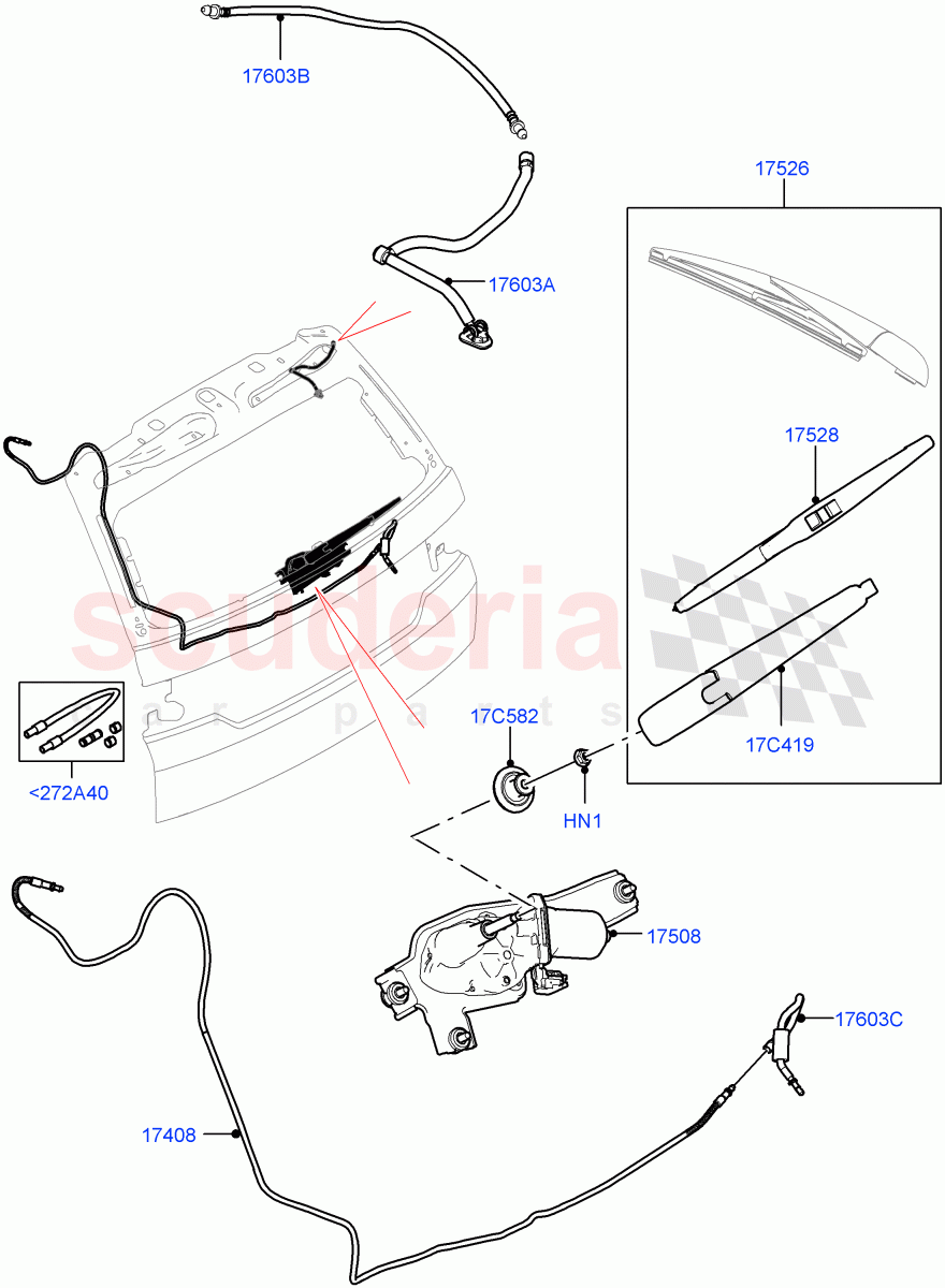 Rear Window Wiper And Washer(Halewood (UK)) of Land Rover Land Rover Discovery Sport (2015+) [2.0 Turbo Diesel AJ21D4]