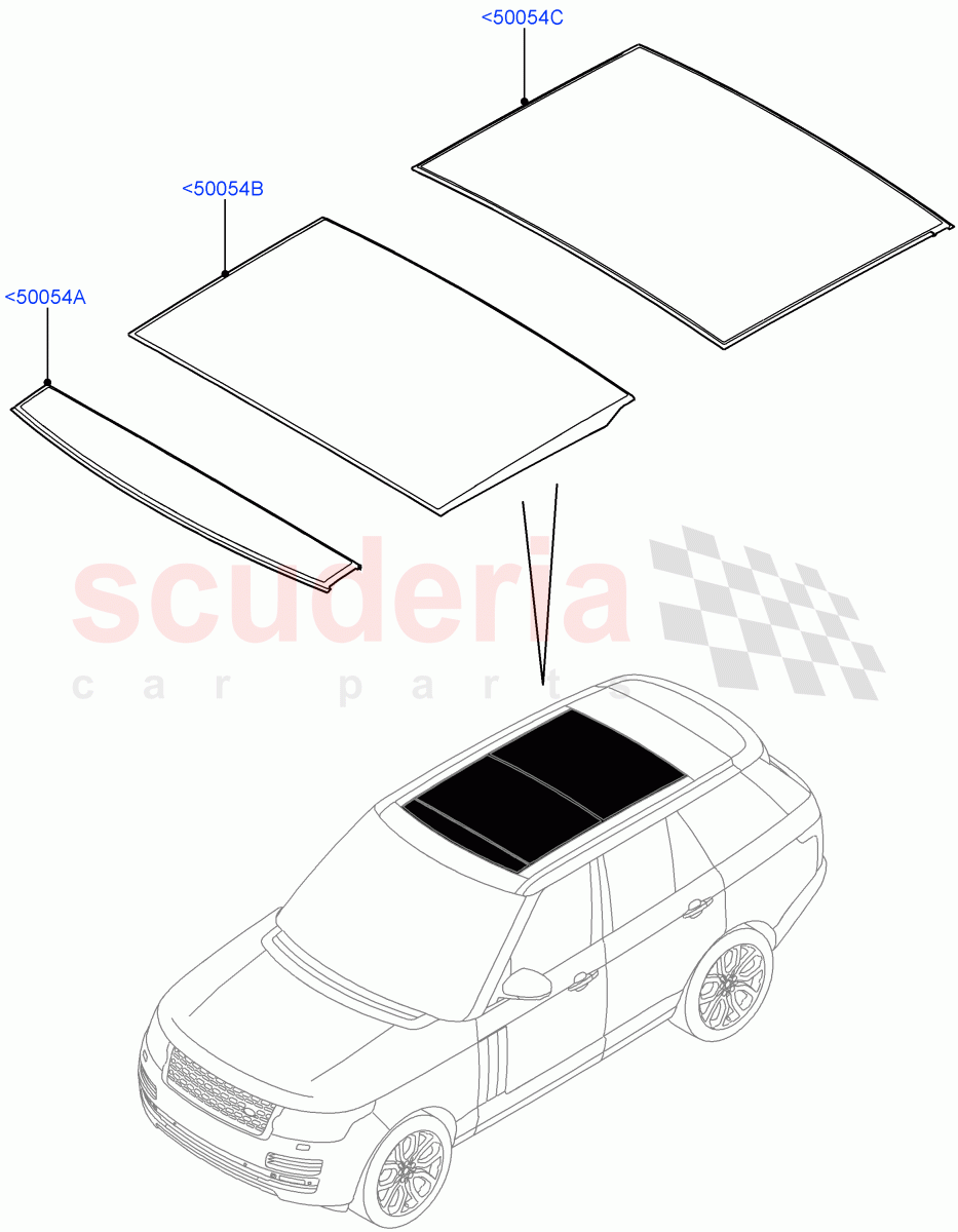 Sliding Roof Panel(With Roof Conversion-Panorama Power) of Land Rover Land Rover Range Rover (2012-2021) [3.0 Diesel 24V DOHC TC]