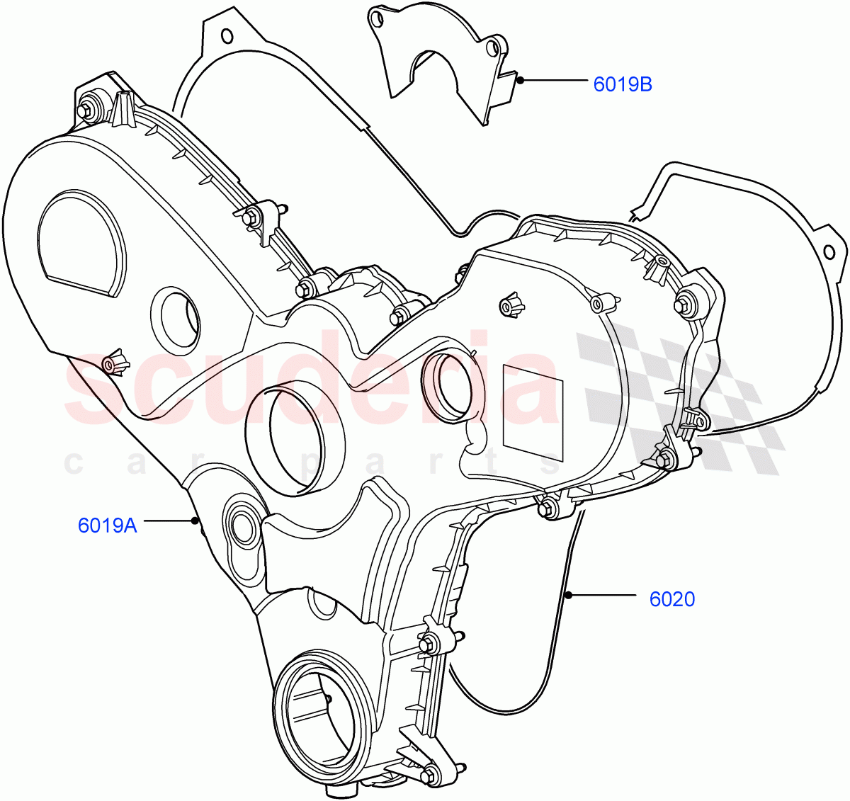 Timing Gear Covers(Lion Diesel 2.7 V6 (140KW))((V)TO9A999999) of Land Rover Land Rover Range Rover Sport (2005-2009) [2.7 Diesel V6]