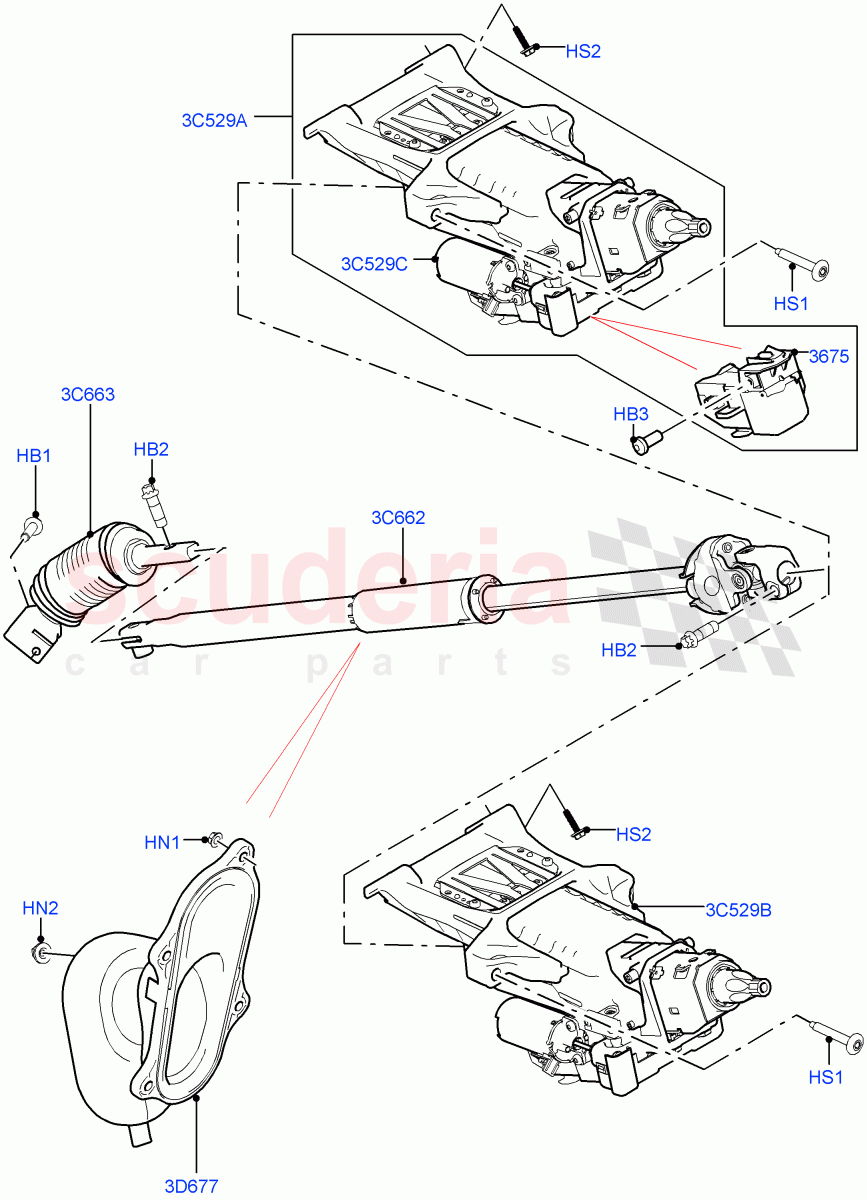 Steering Column(Nitra Plant Build)((V)FROMK2000001) of Land Rover Land Rover Discovery 5 (2017+) [3.0 Diesel 24V DOHC TC]