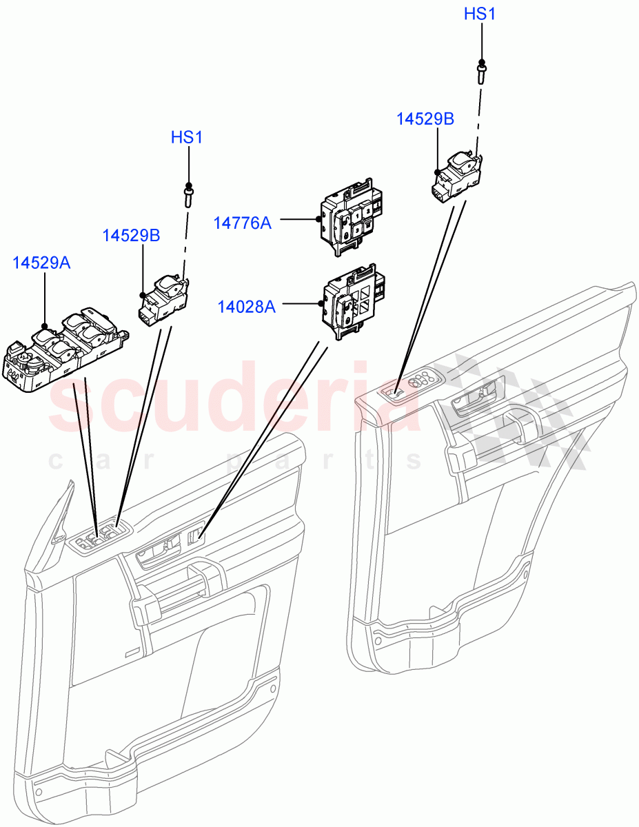 Switches(Door)((V)FROMAA000001) of Land Rover Land Rover Discovery 4 (2010-2016) [3.0 Diesel 24V DOHC TC]