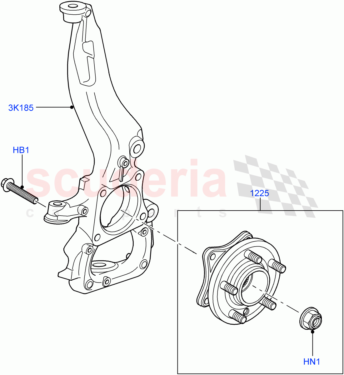Front Knuckle And Hub((V)FROMAA000001) of Land Rover Land Rover Range Rover Sport (2010-2013) [3.0 Diesel 24V DOHC TC]