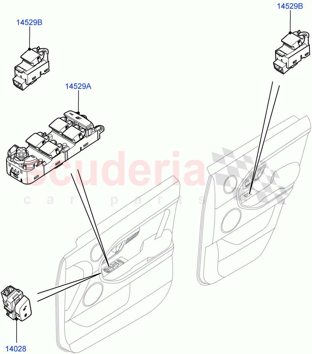 Switches(Door)(Itatiaia (Brazil))((V)FROMGT000001) of Land Rover Land Rover Range Rover Evoque (2012-2018) [2.0 Turbo Petrol GTDI]