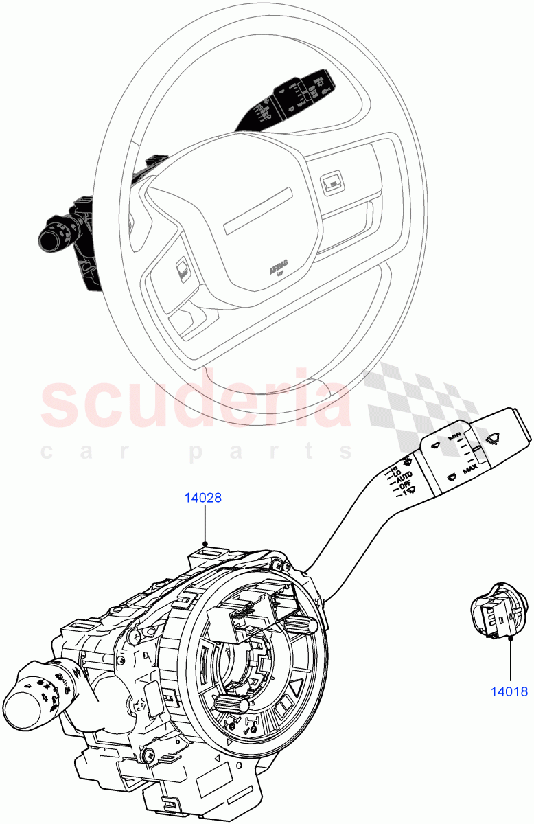 Switches(Steering Column) of Land Rover Land Rover Range Rover (2022+) [3.0 I6 Turbo Petrol AJ20P6]