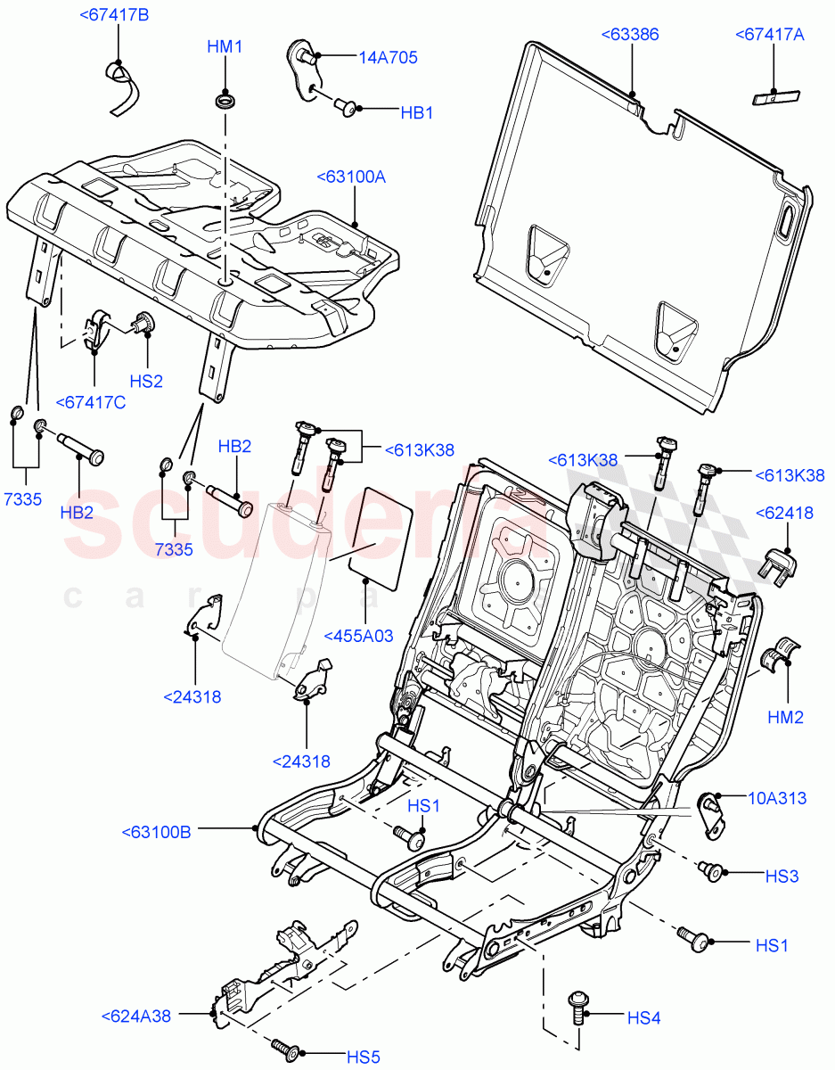 Rear Seat Frame((V)FROMAA000001) of Land Rover Land Rover Range Rover Sport (2010-2013) [5.0 OHC SGDI NA V8 Petrol]