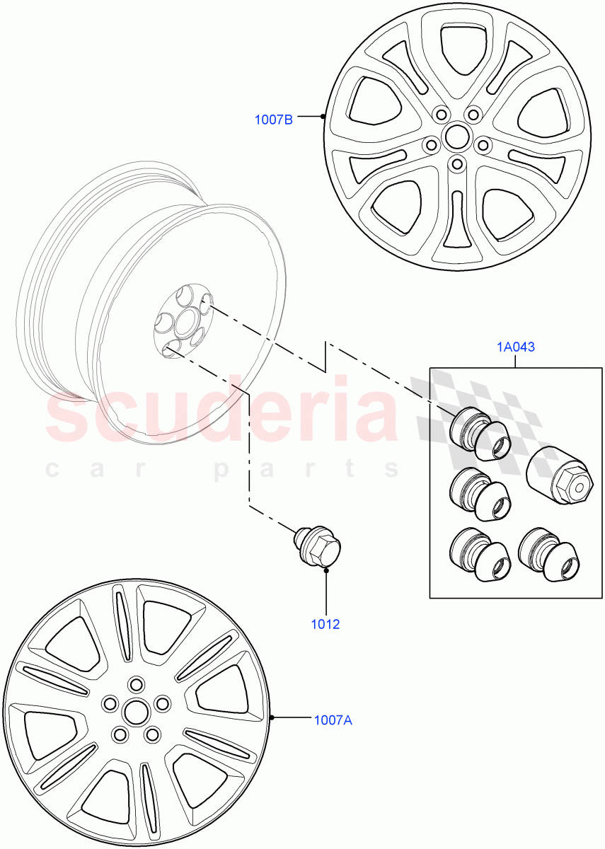 Accessory Wheels(Accessory)(Halewood (UK),Itatiaia (Brazil)) of Land Rover Land Rover Discovery Sport (2015+) [2.0 Turbo Diesel]