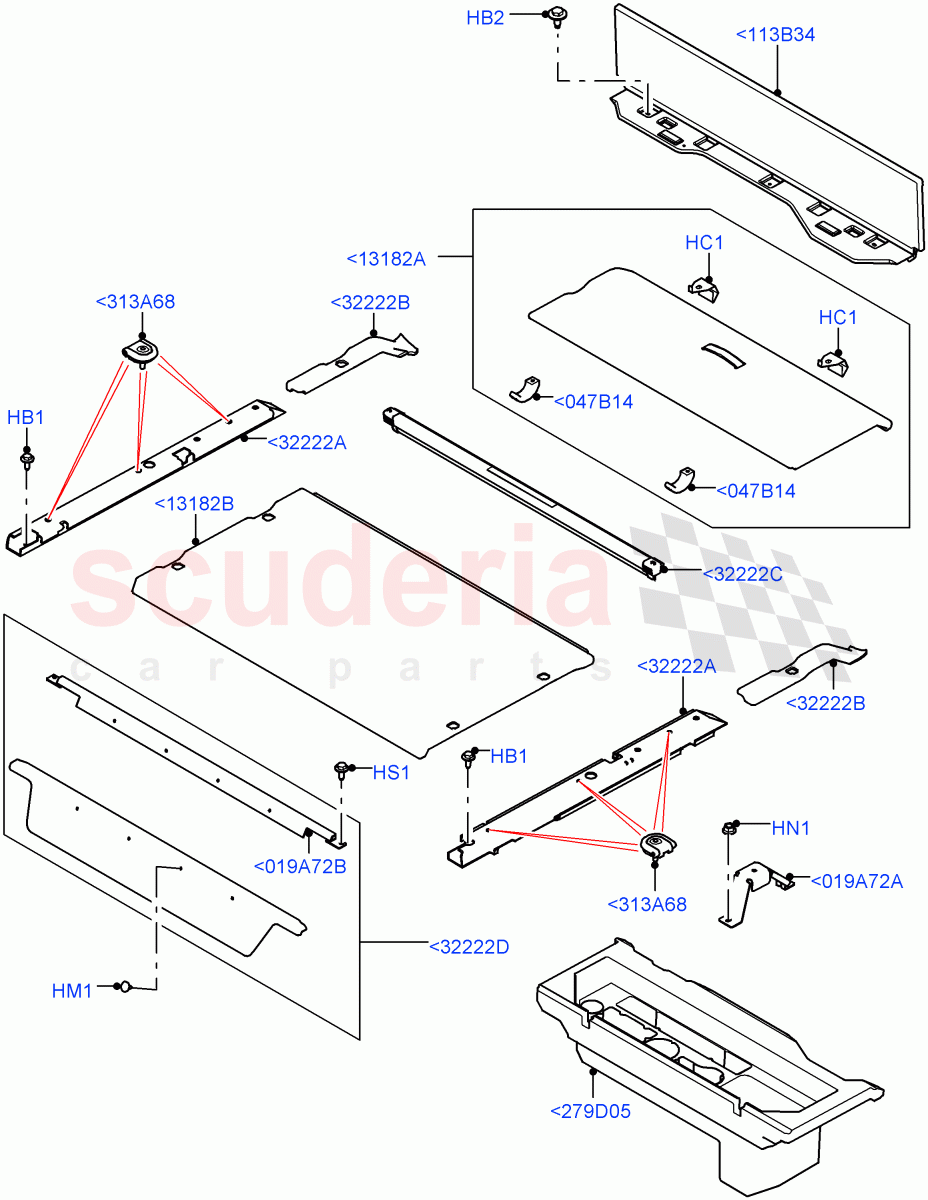 Load Compartment Trim(Floor)(Petrol/Electric Hybrid)((V)FROMJA000001) of Land Rover Land Rover Range Rover (2012-2021) [5.0 OHC SGDI SC V8 Petrol]