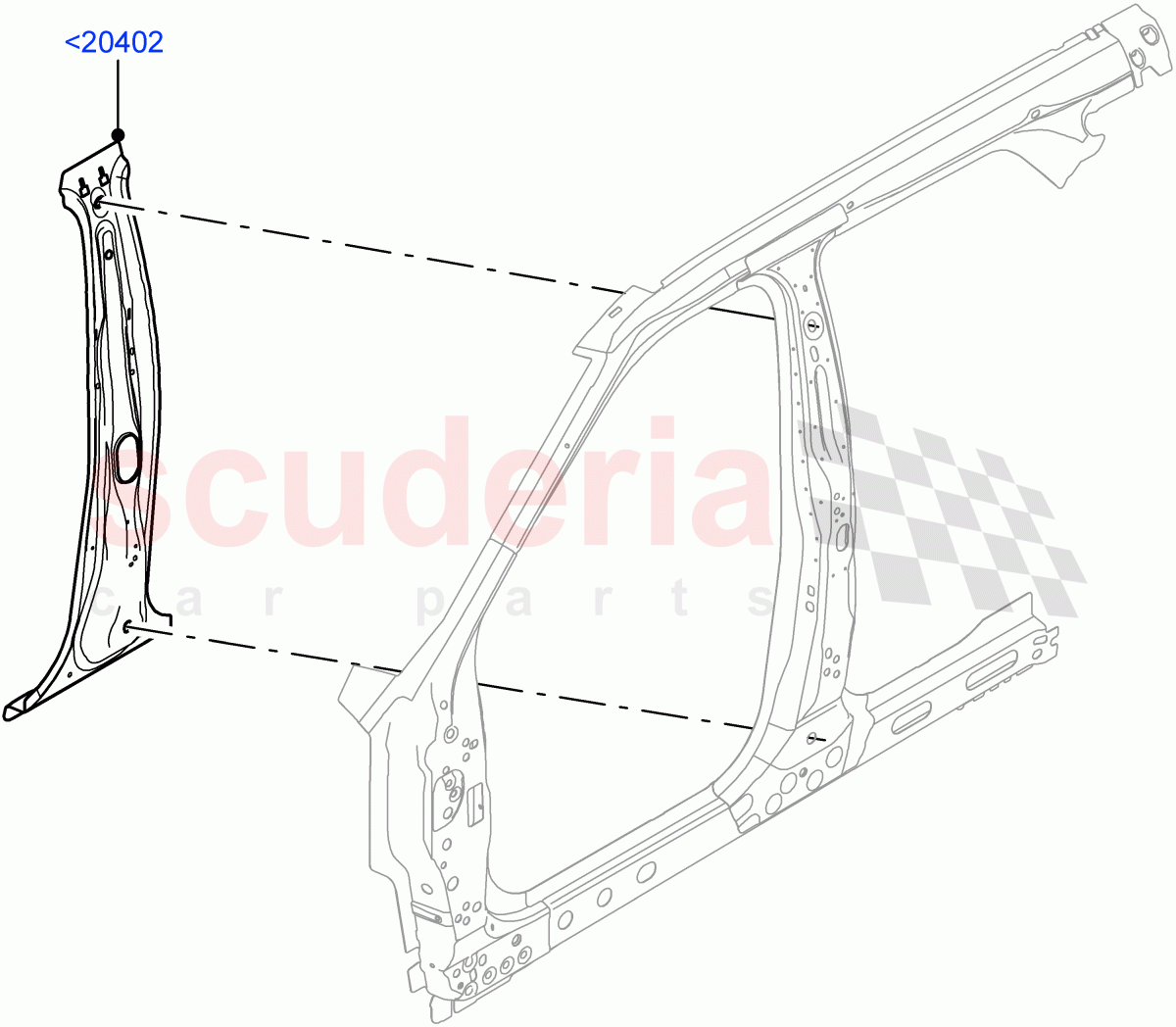 Side Panels - Inner(Inner - Front)(Changsu (China)) of Land Rover Land Rover Range Rover Evoque (2019+) [2.0 Turbo Petrol AJ200P]