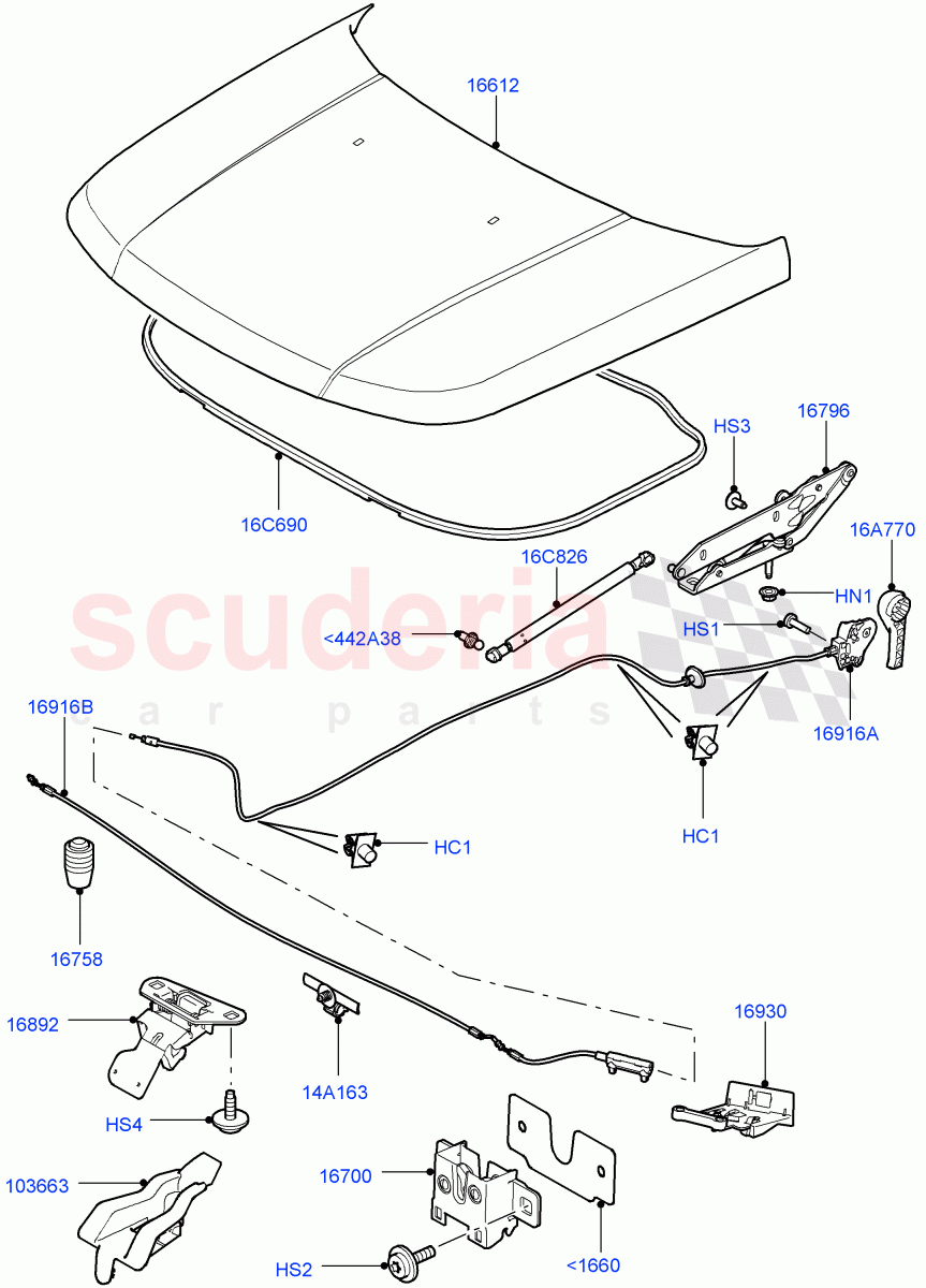 Hood And Related Parts((V)FROMAA000001) of Land Rover Land Rover Range Rover Sport (2010-2013) [5.0 OHC SGDI NA V8 Petrol]