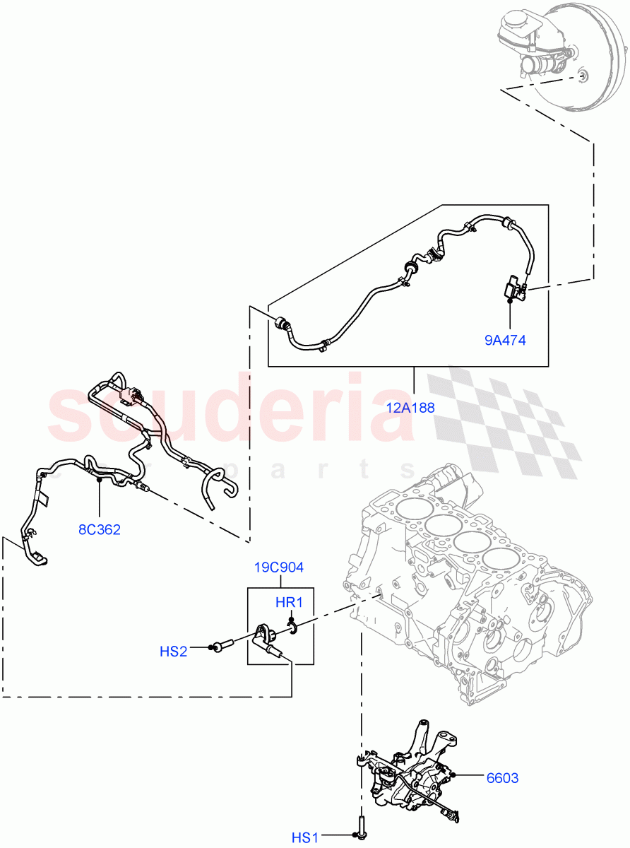 Vacuum Control And Air Injection(2.0L AJ20D4 Diesel Mid PTA,Itatiaia (Brazil))((V)FROMLT000001) of Land Rover Land Rover Discovery Sport (2015+) [2.0 Turbo Diesel]