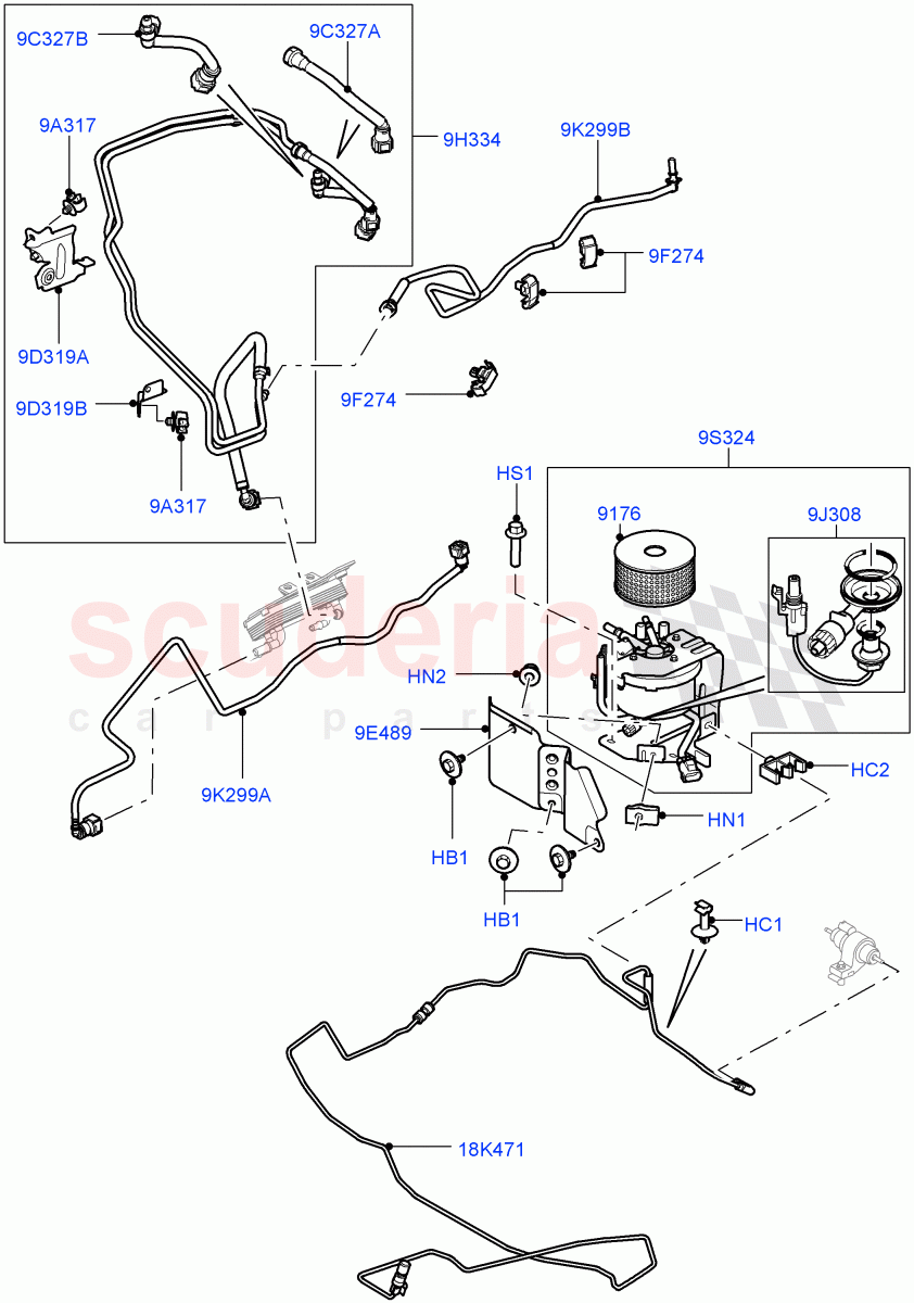Fuel Lines(Lion Diesel 2.7 V6 (140KW))((V)FROMAA000001) of Land Rover Land Rover Discovery 4 (2010-2016) [2.7 Diesel V6]