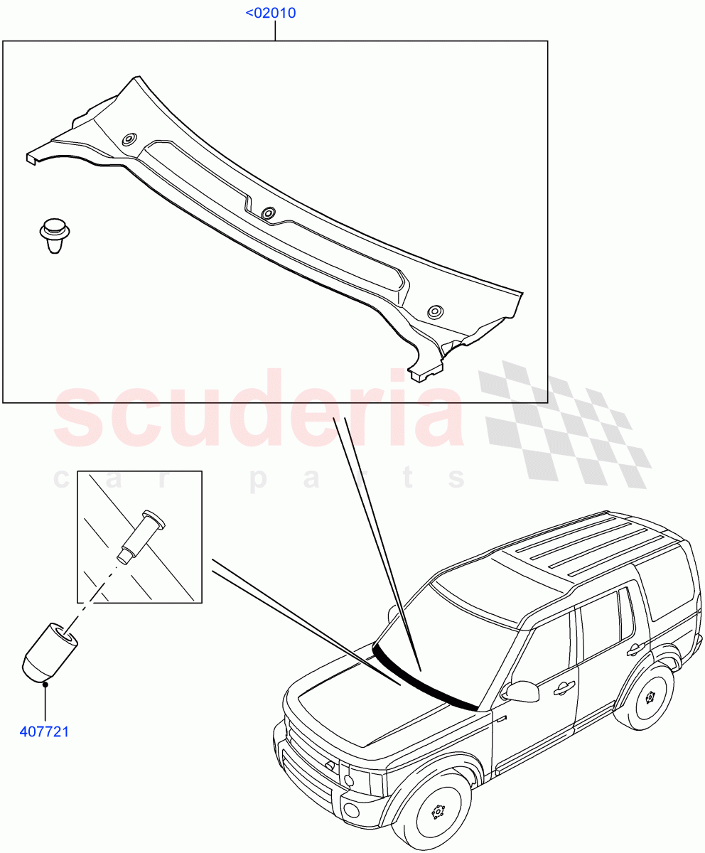 Cowl/Panel And Related Parts((V)FROMAA000001) of Land Rover Land Rover Discovery 4 (2010-2016) [2.7 Diesel V6]