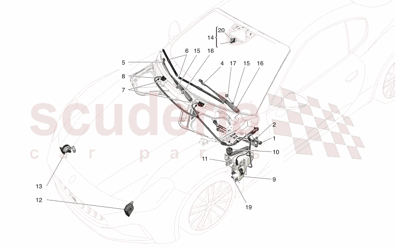 EXTERNAL VEHICLE DEVICES of Maserati Maserati GranTurismo M189    AUTOMATIC 4WD 3.0 BT V6 490 HP