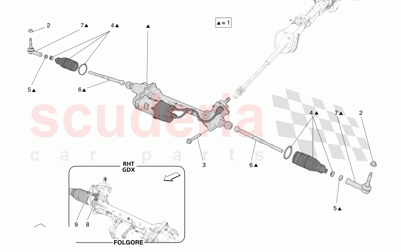 COMPLETE STEERING RACK UNIT of Maserati Maserati Grecale GT Automatic 2.0 T4 4WD 300HP MHEV
