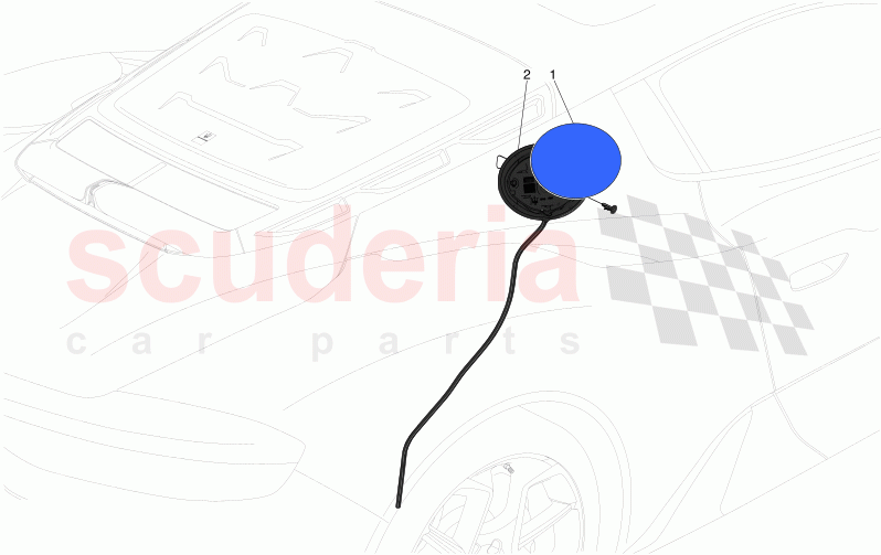 FUEL TANK DOOR AND CONTROLS of Maserati Maserati MC20 Notte Automatic 3.0 BT V6 2WD 630HP