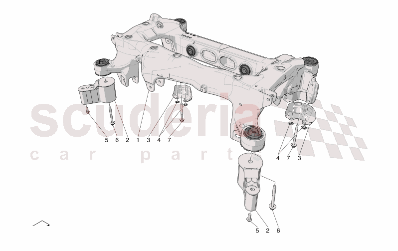 REAR CHASSIS of Maserati Maserati GranCabrio M189    AUTOMATIC 4WD 3.0 BT V6 490 HP