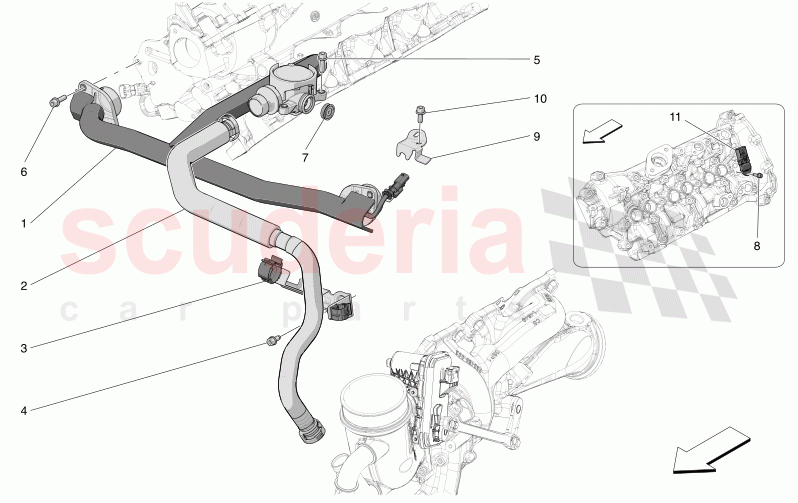 OIL VAPOUR RECIRCULATION SYSTEM of Maserati Maserati Grecale Trofeo Automatic 3.0 BT V6 530HP