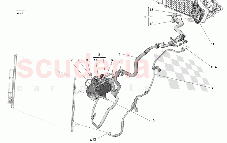 A/C UNIT: ENGINE COMPARTMENT DEVICES of Maserati Maserati Grecale Trofeo Automatic 3.0 BT V6 530HP