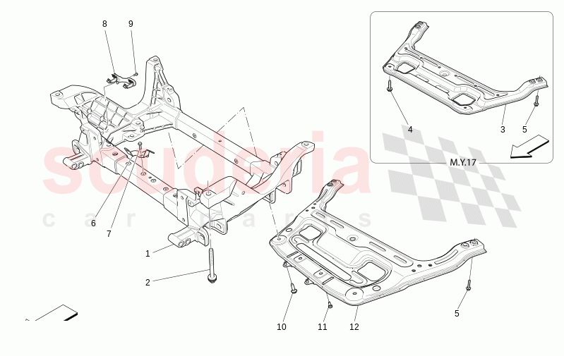 FRONT UNDERCHASSIS of Maserati Maserati Levante Modena S Automatic 3.0 BT V6 4WD 430HP